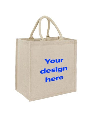 Jute Tote Bag Grocery Custom Printed