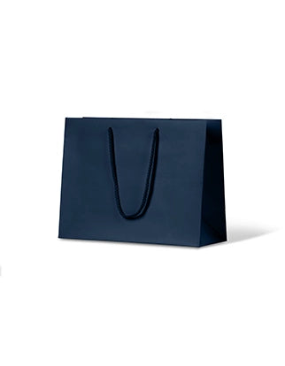 Navy Matte Laminated Paper Bag - Large