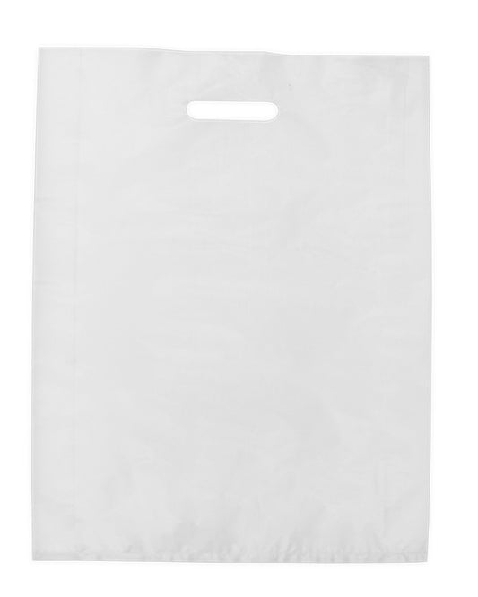 Gloss Plastic Bags Large - White/clear frosted