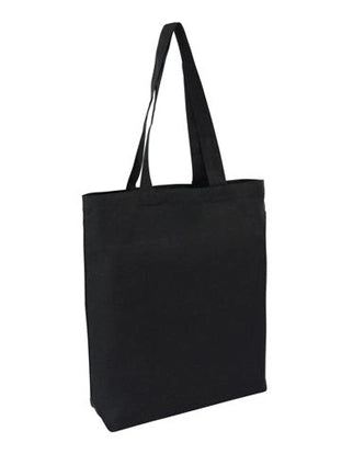 Canvas Tote Bag With Base - Black