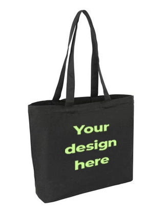 Canvas Tote Bag - Black - Custom Printed
