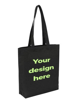 Cotton Tote Bag - Black - Custom Printed