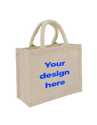 Jute Laminated Tote Bag Small - Custom Printed