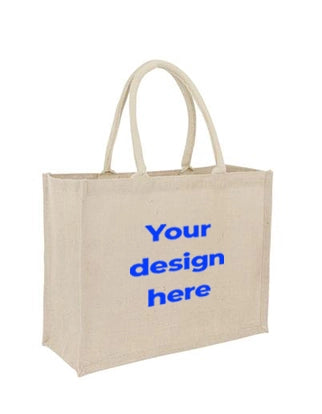 Jute Laminated Tote Bag - Custom Printed