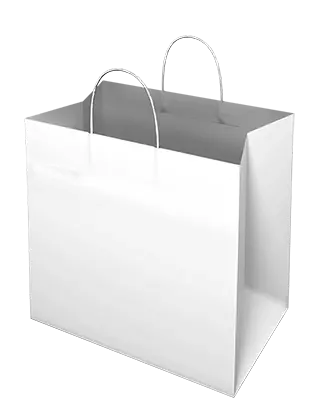 White Kraft Paper Bag - Takeaway Large