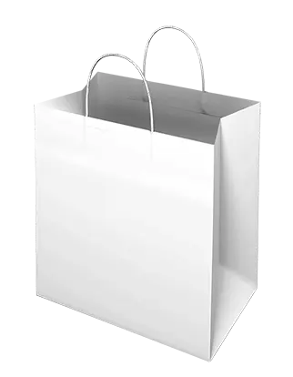 White Kraft Paper Bag - Takeaway Medium