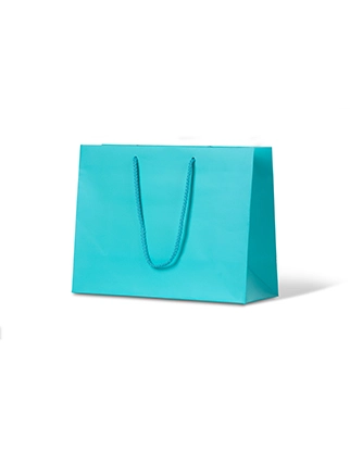 Aqua Matte Laminated Paper Bag - Large