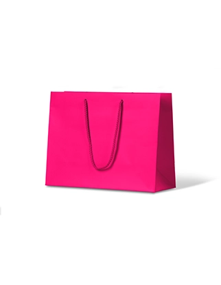 Hot Pink Matte Laminated Paper Bag - Large