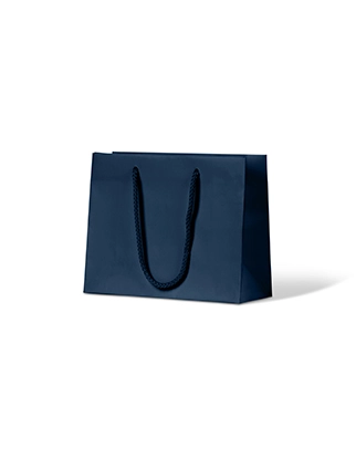 Navy Matte Laminated Paper Bag - Medium