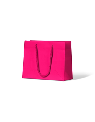 Hot Pink Matte Laminated Paper Bag - Medium