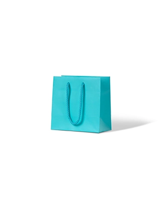 Aqua Matte Laminated Paper Bag - Small