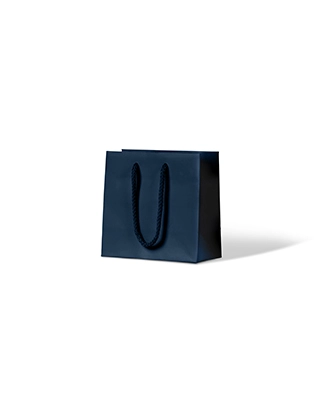 Navy Matte Laminated Paper Bag - Small