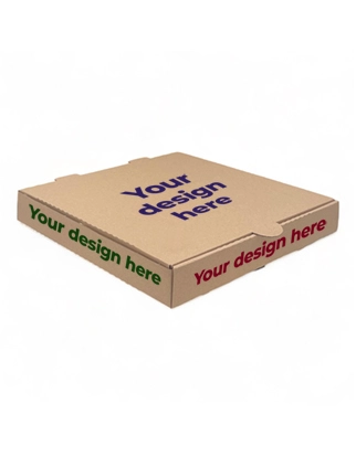 Brown Pizza Boxes (12 inches) 305mm - Custom Printed