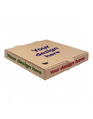 Brown Pizza Boxes (12 inches) 315mm - Custom Printed