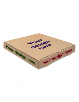 Brown Pizza Boxes (13 inches) 330mm - Custom Printed