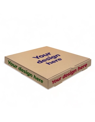 Brown Pizza Boxes (15 inches) 380mm - Custom Printed