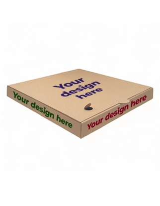 Brown Pizza Boxes (16 inches) 415mm - Custom Printed