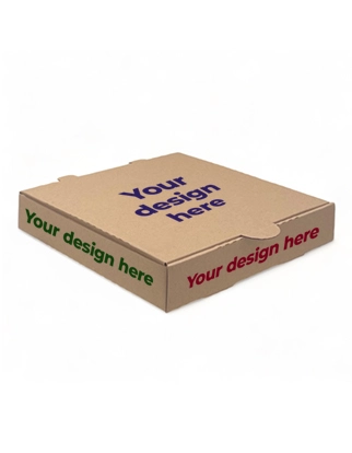 Brown Pizza Boxes (9 inches) 225mm - Custom Printed