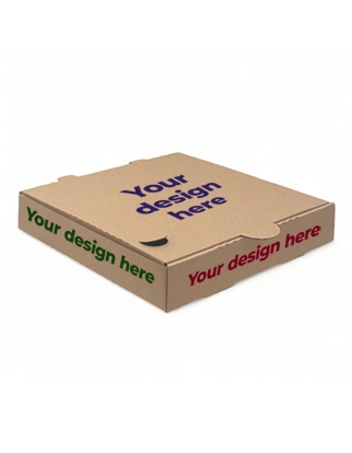 Brown Pizza Boxes (9 inches) 235mm - Custom Printed